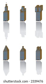 City architecture. The vector image.