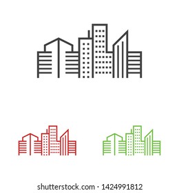 City art line concept with building