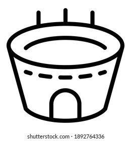 City attraction icon. Outline city attraction vector icon for web design isolated on white background