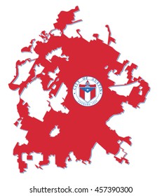 city of Austin map with coat of arms