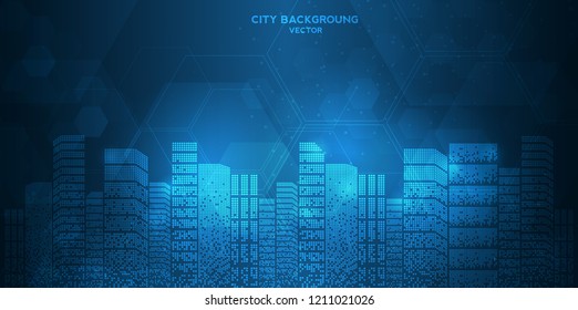 City background architectural and