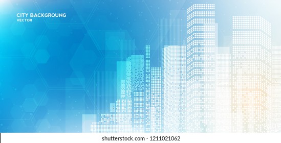 City background architectural and