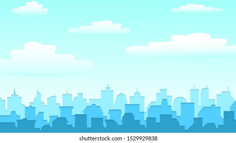 city background with buildings silhouettes. EPS-10