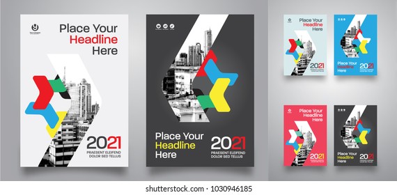 City Background Business Book Cover Design Template in A4. Can be adapt to Brochure, Annual Report, Magazine,Poster, Corporate Presentation, Portfolio, Flyer, Banner, Website.