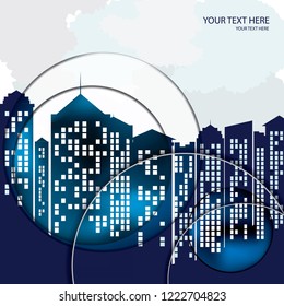 City background, business building. infrastructure. Observation Vector illustration