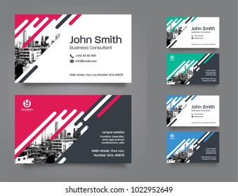 City Background Business Card Design Template. Can be adapt to Brochure, Annual Report, Magazine,Poster, Corporate Presentation, Portfolio, Flyer, Website