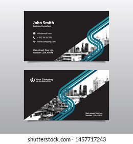 City Background Business Card Design Template. Can be adapt to Brochure, Annual Report, Magazine,Poster, Corporate Presentation, Portfolio, Flyer, Website