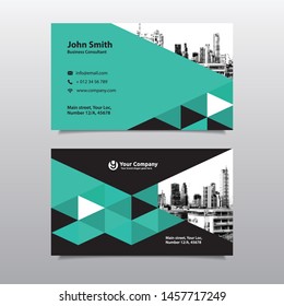 City Background Business Card Design Template. Can be adapt to Brochure, Annual Report, Magazine,Poster, Corporate Presentation, Portfolio, Flyer, Website