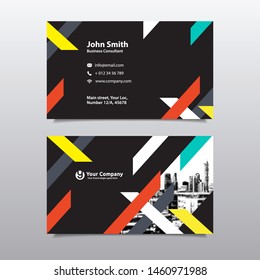 City Background Business Card Design Template. Can be adapt to Brochure, Annual Report, Magazine,Poster, Corporate Presentation, Portfolio, Flyer, Website