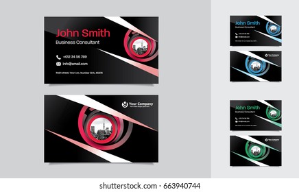 City Background Business Card Design Template. Can be adapt to Brochure, Annual Report, Magazine,Poster, Corporate Presentation, Portfolio, Flyer, Website