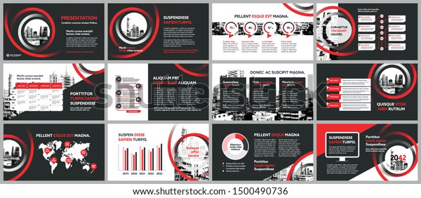 City Background Business Company Presentation Infographics Stock Vector ...