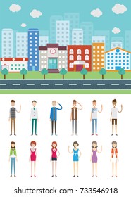 City Background and Characters Concept