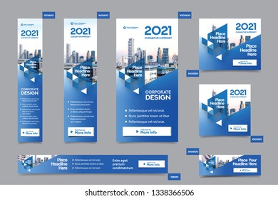 City Background Corporate Web Banner Template in multiple sizes. Easy to adapt to Brochure, Annual Report, Magazine, Poster, Corporate Advertising media, Flyer, Website.