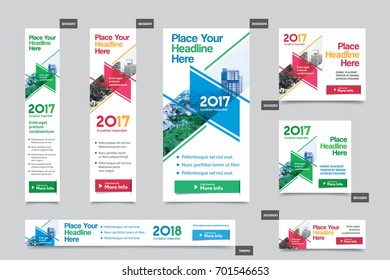 City Background Corporate Web Banner Template in multiple sizes. Easy to adapt to Brochure, Annual Report, Magazine, Poster, Corporate Advertising media, Flyer, Website.