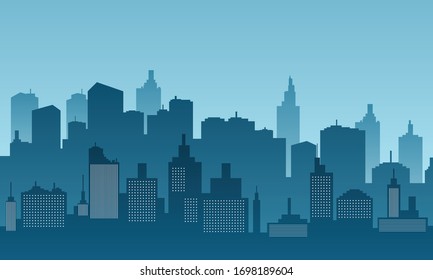 Fondo urbano de luz natural con rascacielos de construcción
