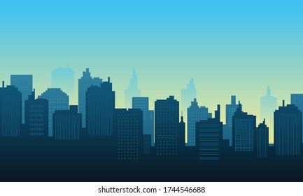 City Background Daylight Nuance Panorama Stock Vector (Royalty Free ...