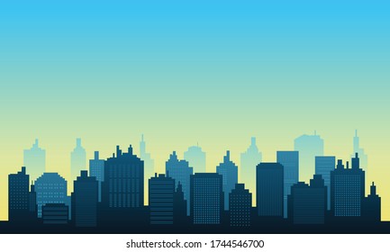 City Background Daylight Nuance Panorama Stock Vector (royalty Free 