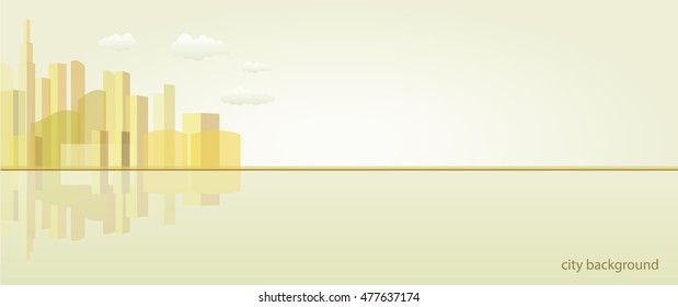 city background with empty space on the right