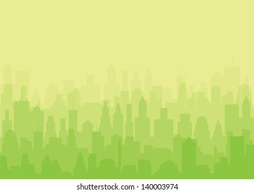City Background, green vector