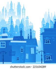 City background made of building silhouettes