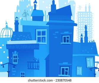 City background made of building silhouettes
