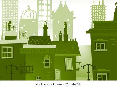 City background made of building silhouettes