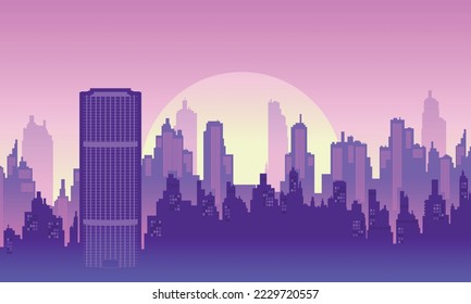 City background with many buildings montparnasse tower paris