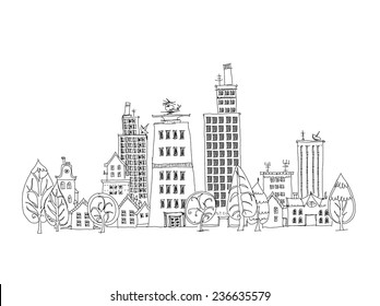 City background, Sketch
