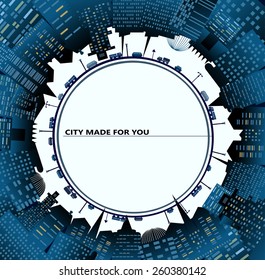 City background with space for text