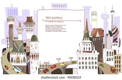 City background with space for text