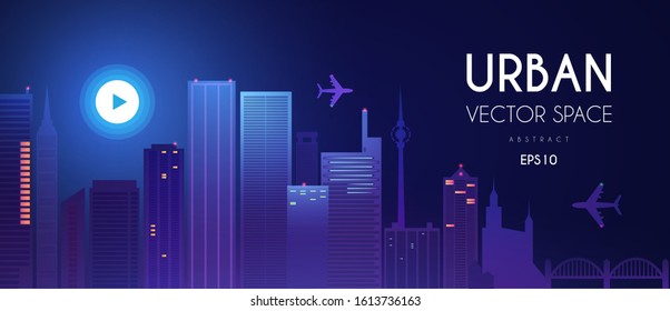 City Background. Urban illustration. Cityscape silhouette.