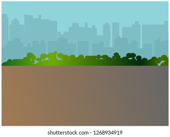 Cartoon Scenery Green Park Nature Outdoor Stock Vector (Royalty Free ...