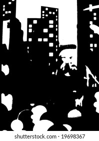 city background vector