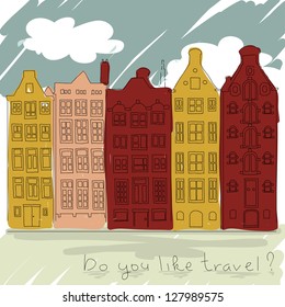 City background. Vector illustration