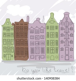 City background. Vector illustration