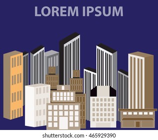 City background. Vector illustration.