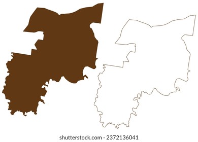 City of Banyule (Commonwealth of Australia, Victoria state, Vic) map vector illustration, scribble sketch Banyule map