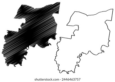 City of Banyule (Commonwealth of Australia, Victoria state, Vic) map vector illustration, scribble sketch Banyule map