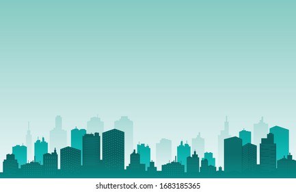 The city of beautiful view and many building.