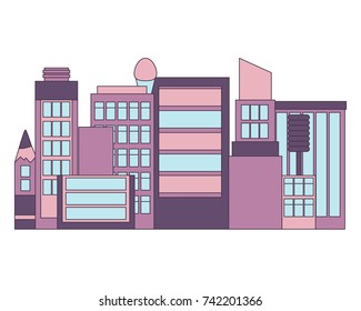City of beauty. Flat design. Vector illustration 