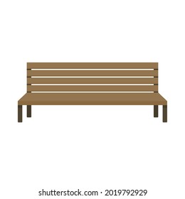 City bench icon. Flat illustration of city bench vector icon isolated on white background