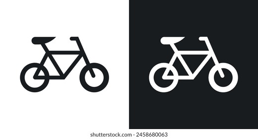 City Bicycle Icon Set. Metropolitan biking vector symbol. Urban cycling sign. Casual bike ride pictogram.