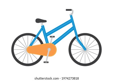 city bicycle on white background
