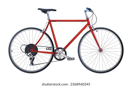 City bicycle. Urban bike. Vector illustration isolated on white background