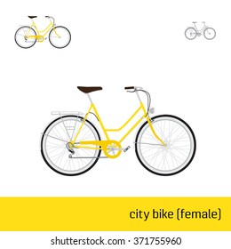 city bike female are three types of icons