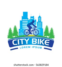 City Bike Logo Banner Sign Symbol Icon