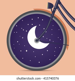 City bike at night