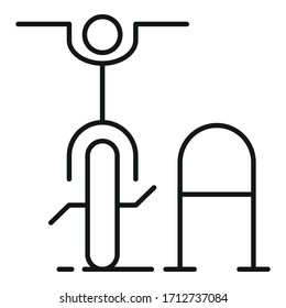 City bike rent icon. Outline city bike rent vector icon for web design isolated on white background