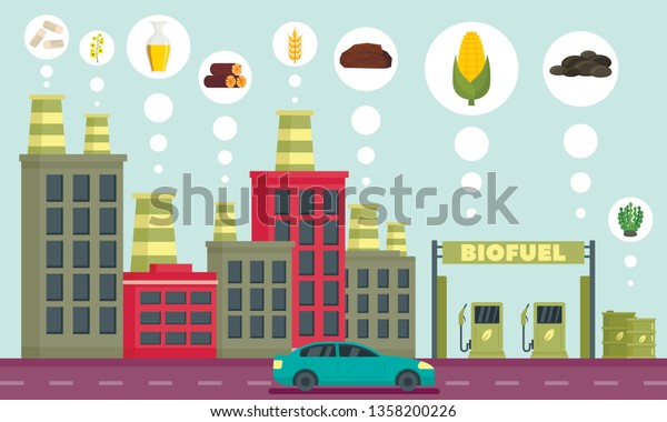 City bio fuel\
icons set. Outline set of city bio fuel vector icons for web design\
isolated on white\
background