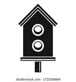 City bird house icon. Simple illustration of city bird house vector icon for web design isolated on white background